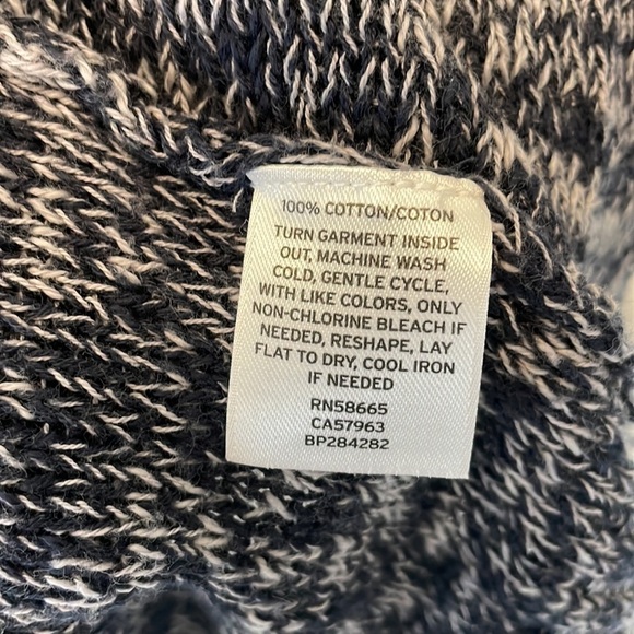 SzM BP Nordstrom Open Front Light Weight Mottled Blue Cardigan GUC - Picture 6 of 11